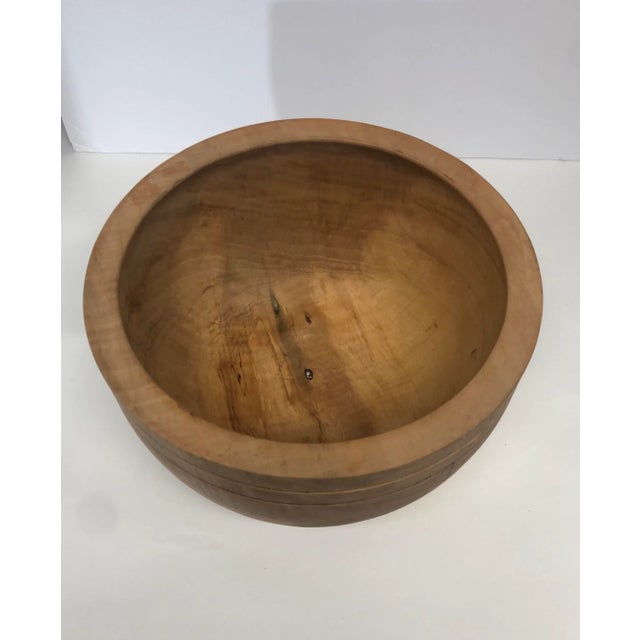 Hand turned American cherry bowl - signed nail bowl Louis Cicalese 8/16