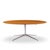 Florence Knoll Mid Century Walnut and Chrome Oval Dining Table This dining table measures: 78 wide x 48 deep x 28 inches...