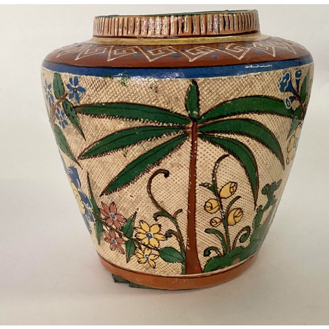 Early 20th Century Tlaquepaque Petatillo Vase Antique Mexican Pottery For Sale - Image 5 of 11