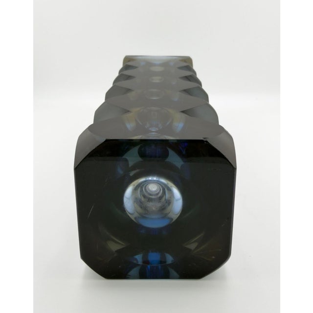 Vintage Optic Glass Vase by Oldrich Lipsky for Exbor, 1960s For Sale - Image 4 of 13