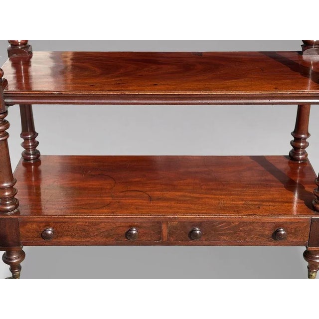 Antique Victorian Mahogany Dumb Waiter, 1860 For Sale - Image 4 of 13