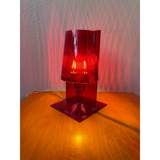 2000 - 2009 Table Lamp in Red Transparent Polycarbonate by Ferruccio Laviani for Kartell, 2003 For Sale - Image 5 of 16