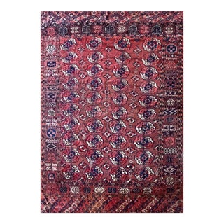 Antique Tekke Turkoman Carpet, 7' X 9'7" For Sale