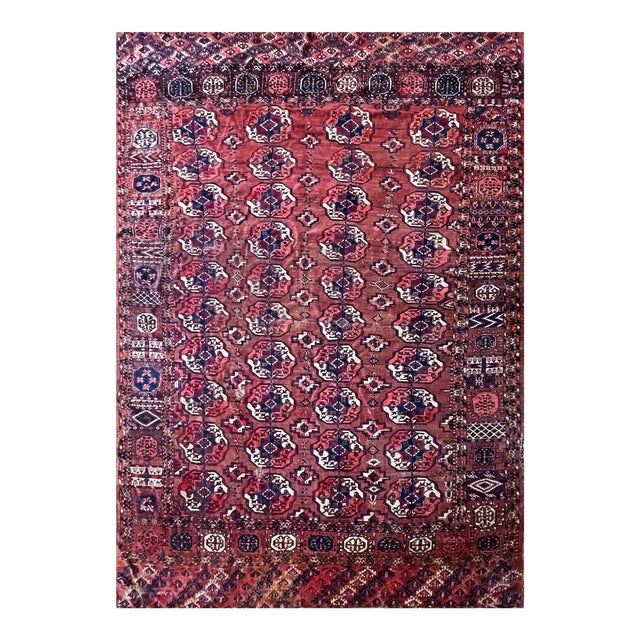 Antique Tekke Turkoman Carpet, as Is For Sale