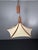 Brown Teak and Linen Umbrella Pendant Lamp attributed to Domus, 1970s For Sale - Image 8 of 15