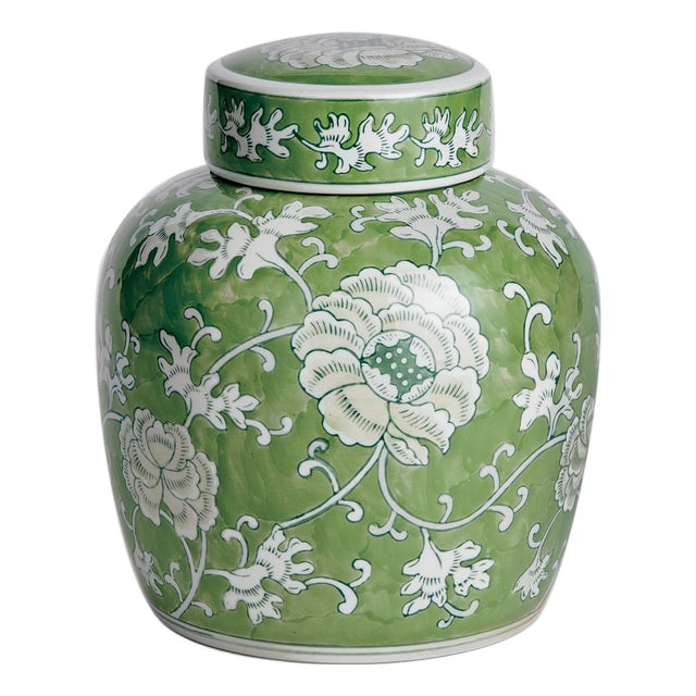 Imperial Lotus Lidded Jar For Sale