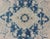 Blue and Ivory Floral Vintage Turkish Oushak Rug With Blossoming Medallion For Sale In Atlanta - Image 6 of 12
