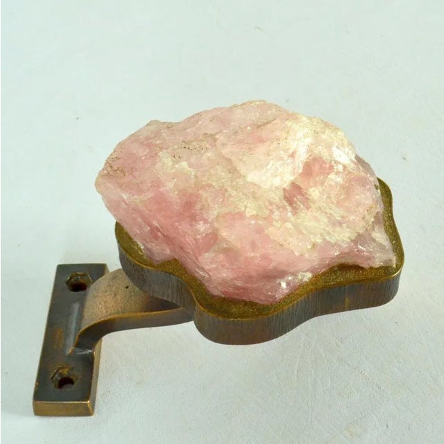 Metal Rose Quarz and Bronze Push Pull Door Handle, 1970s For Sale - Image 7 of 12