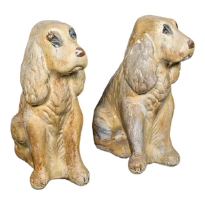 1910's Pair of Antique Cocker Spaniel Figures
