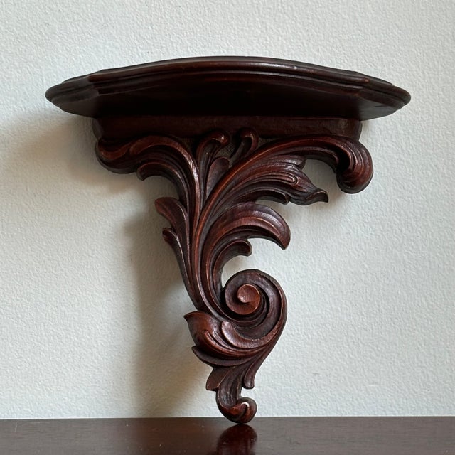 Mid-20th Century Carved Wood Rococo Wall Bracket For Sale - Image 9 of 16