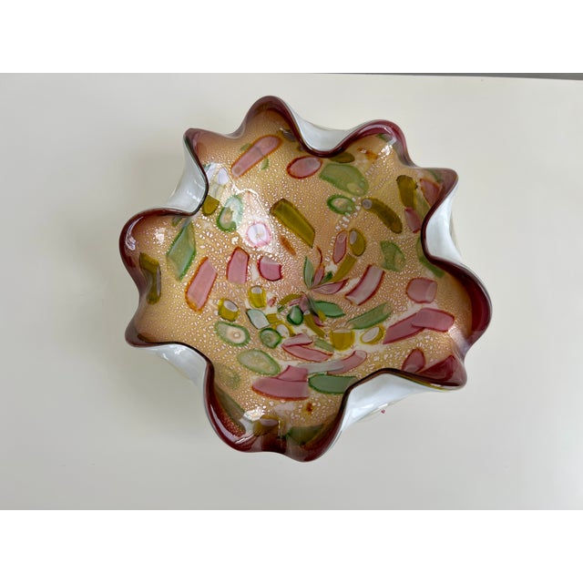 Mid 20th Century Vintage Mid-Century Modern Murano Art Glass Bowl, Dino Martens For Sale - Image 5 of 12