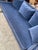 Wood Nathan Anthony Bespoke Slope Arm Sofa, Navy For Sale - Image 7 of 12