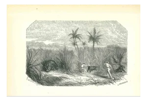 Paul Gervais, Landscape, 1854, Lithograph