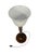 Art Deco Table Lamp in Glass and Walnut, 1930 For Sale - Image 6 of 7
