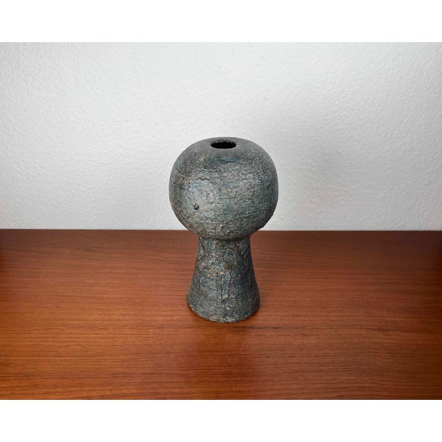 Vintage Brutalist German Studio Pottery Vase from Gerhard Liebenthron, 1981 For Sale - Image 10 of 16