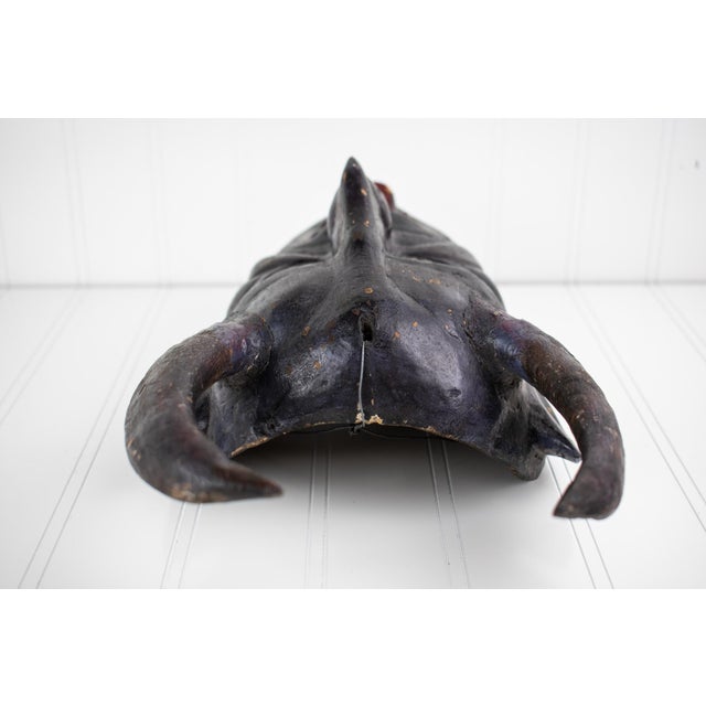 Mid 20th Century Hand Carved Devil / Demon Mask With Horns For Sale - Image 13 of 18