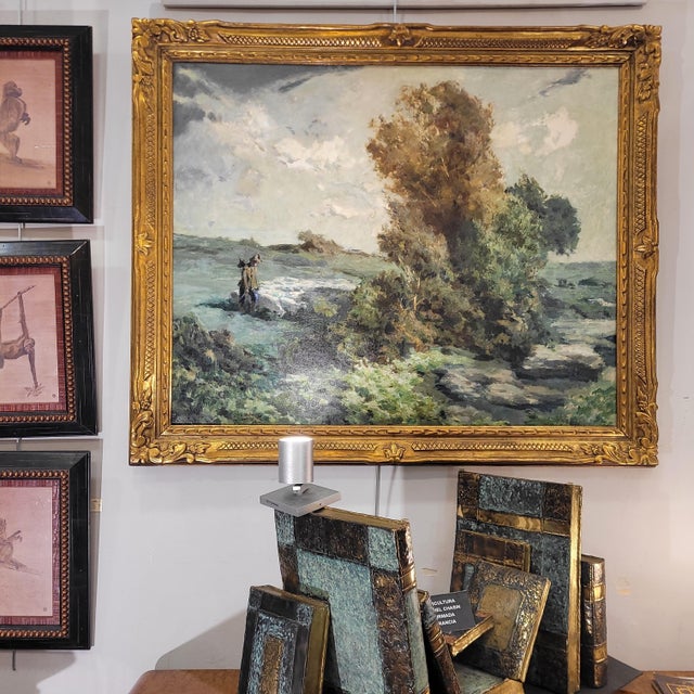Ricard Arenys Galdón, Landscape with Shepherd, 1950s, Oil on Canvas, Framed For Sale - Image 3 of 18
