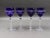 Late 20th Century Ajka Hungary Cadessia Cobalt Blue Crystal Wine Hock Glasses- Set of 4 For Sale - Image 4 of 9