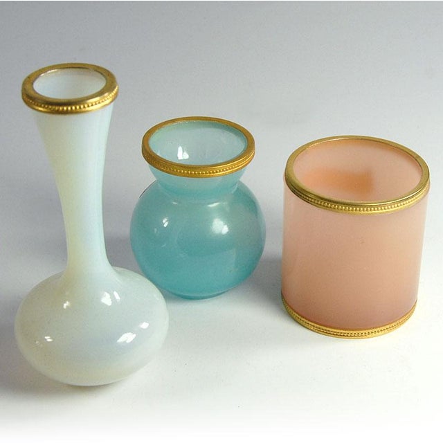1960s Opaline Glass Vases from Nason, 1960s, Set of 3 For Sale - Image 5 of 9