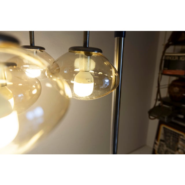 Cascade Chandelier with 6-Light Smoked Glass Drops, 1960s For Sale - Image 18 of 18