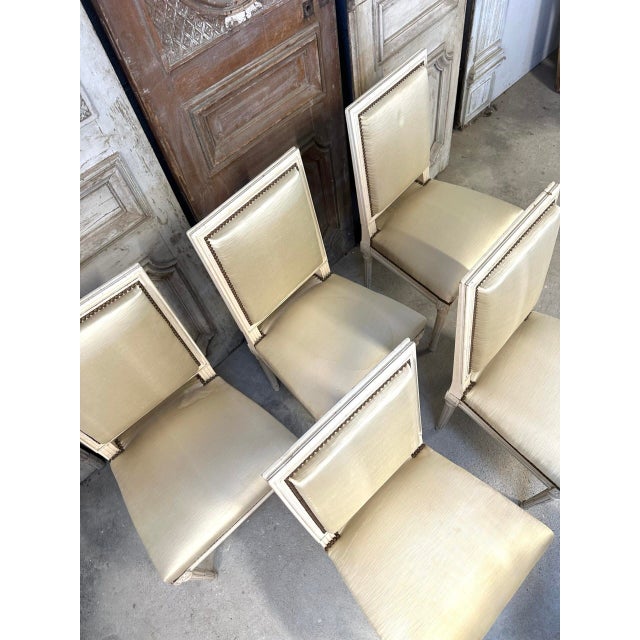 Vintage Louis XVI Style Chairs, 1960, Set of 6 For Sale - Image 4 of 11