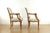 Antique Rococo Oak Armchairs with Light Beige Upholstery, Sweden, 1850s, Set of 2 For Sale - Image 5 of 9
