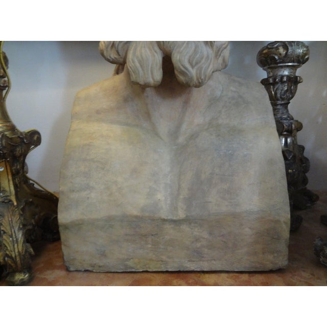 19th Century Monumental French Terra Cotta Bust of a Classical Greek