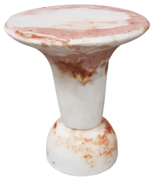 Red Marbled Salts Guéridon by Roxane Lahidji