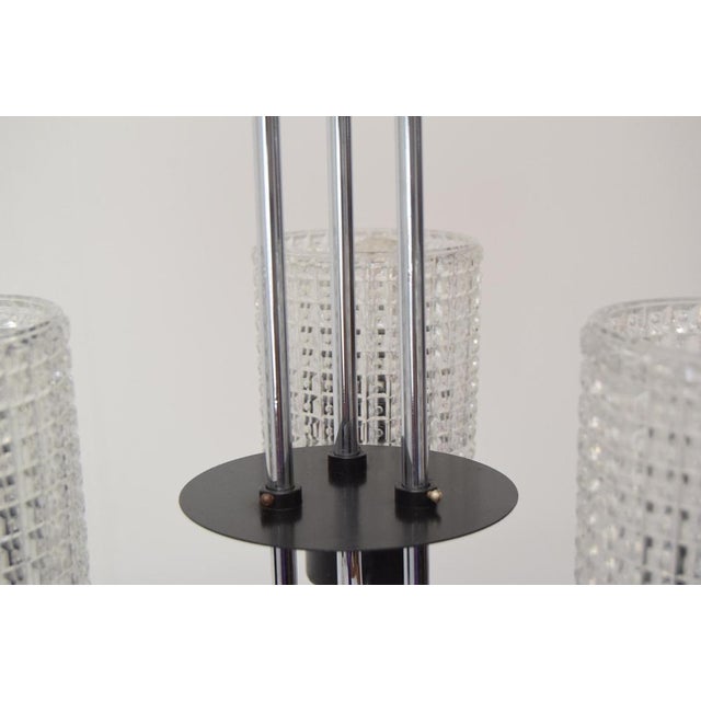 Black Mid-Century Chandelier by Jílové U Děčín, 1960s For Sale - Image 8 of 14