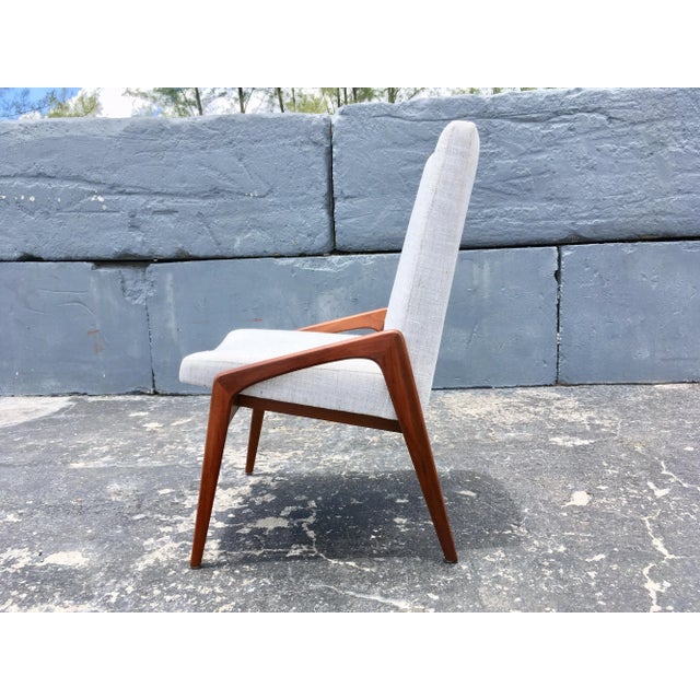Brown 1950s Danish Modern Walnut Chairs - A Pair For Sale - Image 8 of 13