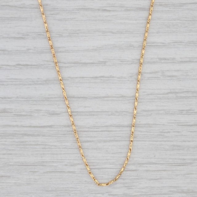 Tube Chain Necklace 18k Yellow Gold 16" 1.2mm For Sale - Image 4 of 6