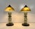 Elegant pair of Italian table lamps produced in Murano during the 2000s. The lamps feature large hand-blown smoked grey...