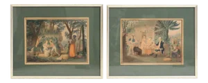 19th Century Lithographs from the Virgin Islands, Set of 2
