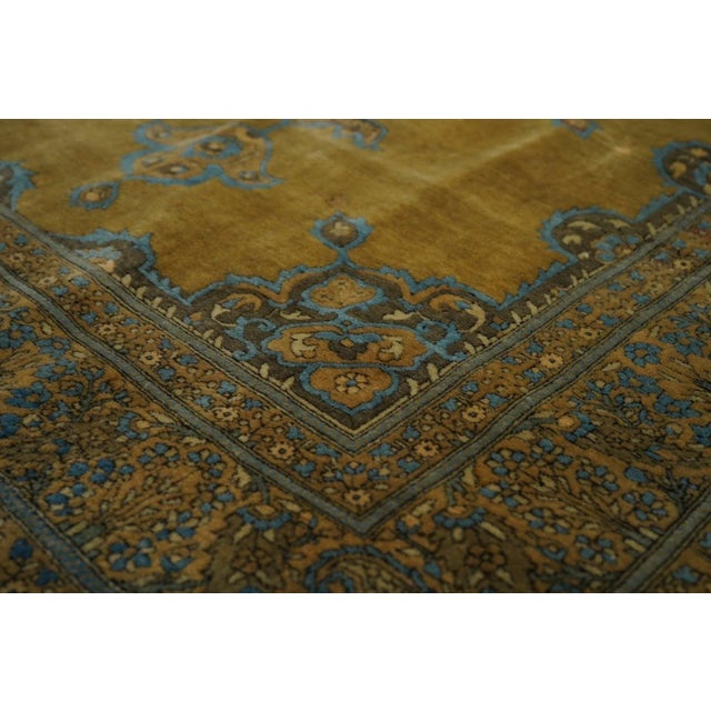 Late 18th Century Antique Kashan Rug 3'4'' x 4'10'' For Sale In New York - Image 6 of 9