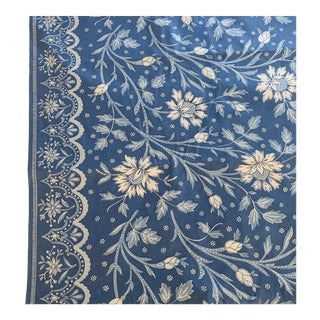Brunschwig & Fils Verrieres Custom Blue Colorway on Cotton Chintz Fabric - 4 Yards For Sale