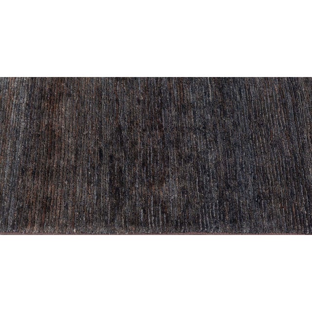 Modern Hand-Knotted Hemp Runner by Doris Leslie Blau Size: 2'0" × 13'7" (60 × 414 cm) With its rich, earthy palette and...