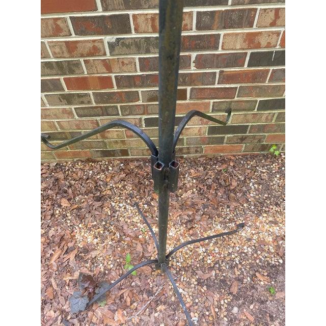 1960s Vintage Wrought Iron Plant Hanger for 8 Plants For Sale - Image 5 of 5