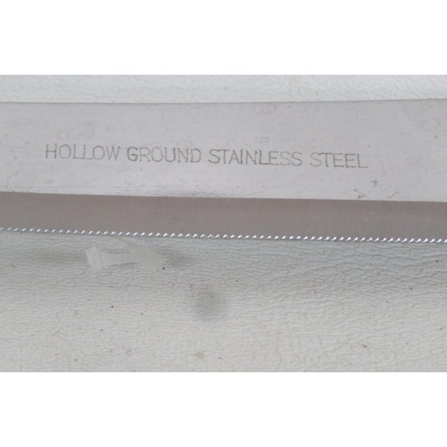 Silver Westall Richardson Sheffield Stainless Steel Carving Knife Fork 2pc Pair 5147b For Sale - Image 8 of 17