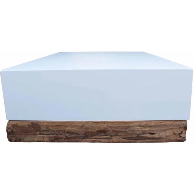 Artesia Bodhi Outdoor White Rectangular Coffee Table For Sale - Image 4 of 5