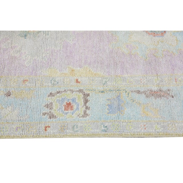 Modern Turkish Oushak Rug 3' x 7' For Sale - Image 4 of 10