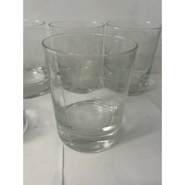 1980s 1980s Etched Glass Ships Glasses- Set of 6 For Sale - Image 5 of 6