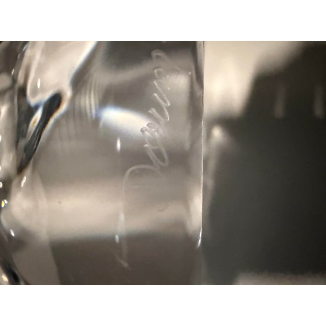 Modern Mid-Century Modernist Sculptural Crystal Candelabra Signed Daum From France For Sale - Image 3 of 9