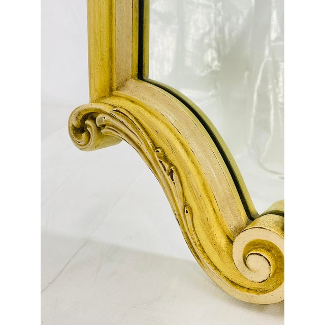 Wood 1940s Carved Giltwood Wall Mirror, Rococo Revival For Sale - Image 7 of 18