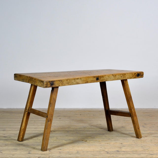 Vintage Oak Butchers Table, 1920 For Sale - Image 13 of 13