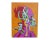 An abstract mixed media painting by American artist James L. Bruch (1942-2023). An abstract figure in bright pink is...