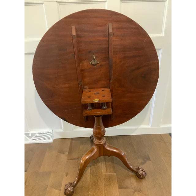 Wood 18th Century Chippendale Birdcage Tilt Top Table For Sale - Image 7 of 15