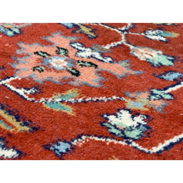 4ft 1in × 12ft 8in Hand Knotted Heriz Style Wool Runner Rug For Sale - Image 9 of 12