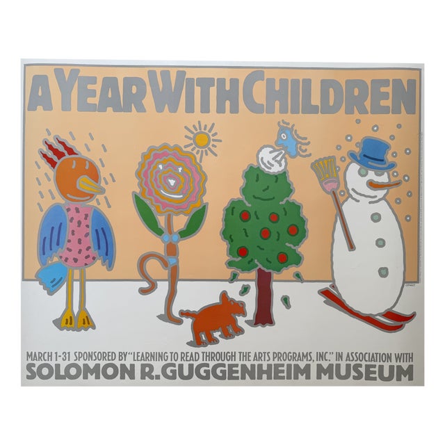 Seymour Chwast, A Year with Children Guggenheim Museum Exhibition Poster, 1985, Print For Sale