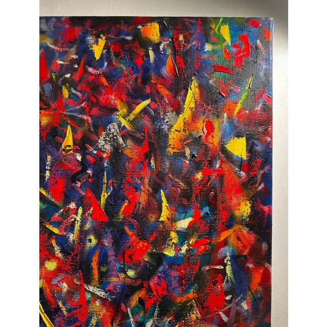 Jon Atac, Expression 2, 1989, Large Oil on Canvas For Sale - Image 6 of 14