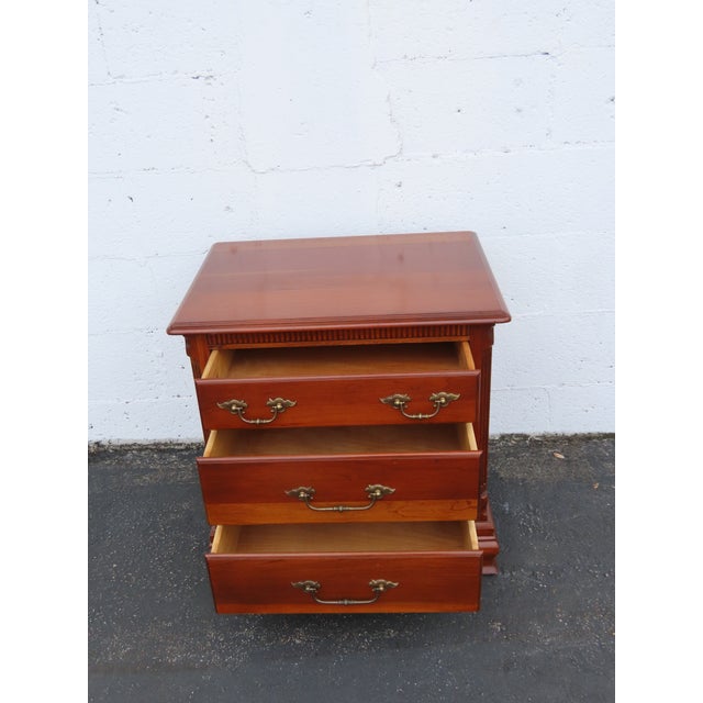 Tell City Dowry Solid Cherry Nightstands End Side Bedside Table 6899 For Sale - Image 9 of 11